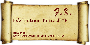Fürstner Kristóf névjegykártya