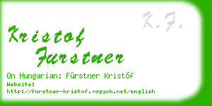 kristof furstner business card